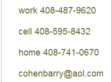 Barry Contact info